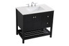 ELEGANT DECOR VF16436BK 36 inch Single Bathroom Vanity in Black ELEGANT DECOR VF16436BK 36 inch Single Bathroom Vanity in Black