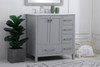 ELEGANT DECOR VF18832GR 32 inch Single Bathroom Vanity in Gray