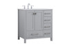 ELEGANT DECOR VF18832GR 32 inch Single Bathroom Vanity in Gray
