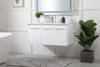 ELEGANT DECOR VF44040WH 40 inch  Single Bathroom Floating Vanity in White ELEGANT DECOR VF44040WH 40 inch  Single Bathroom Floating Vanity in White