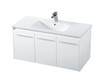 ELEGANT DECOR VF44040WH 40 inch  Single Bathroom Floating Vanity in White ELEGANT DECOR VF44040WH 40 inch  Single Bathroom Floating Vanity in White