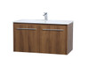 ELEGANT DECOR VF44036WB 36 inch  Single Bathroom Floating Vanity in Walnut Brown ELEGANT DECOR VF44036WB 36 inch  Single Bathroom Floating Vanity in Walnut Brown