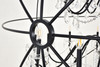 Living District LD8801D60BK Cordelia 24 Light black Crystal Pendant