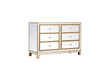 ELEGANT DECOR MF72017G Dresser 6 drawers 48in. W x 18in. Din. x 32in. H in gold