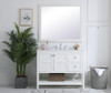ELEGANT DECOR VF16442WH 42 inch Single Bathroom Vanity in White