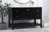 ELEGANT DECOR VF16448BK 48 inch Single Bathroom Vanity in Black ELEGANT DECOR VF16448BK 48 inch Single Bathroom Vanity in Black