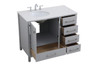 ELEGANT DECOR VF18842GR 42 inch Single Bathroom Vanity in Gray ELEGANT DECOR VF18842GR 42 inch Single Bathroom Vanity in Gray