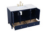 ELEGANT DECOR VF18048BL 48 inch Single Bathroom Vanity in Blue