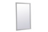 ELEGANT DECOR VM26036GR Aqua rectangle vanity mirror 60 inch in Grey