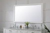 Elegant Decor VM26036WH Aqua rectangle vanity mirror 60 inch in White
