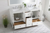 ELEGANT DECOR VF18060DWH 60 inch Double Bathroom Vanity in White