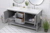 ELEGANT DECOR VF16460DGR 60 inch Single Bathroom Vanity in Gray ELEGANT DECOR VF16460DGR 60 inch Single Bathroom Vanity in Gray