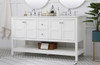 ELEGANT DECOR VF16460DWH 60 inch Single Bathroom Vanity in White ELEGANT DECOR VF16460DWH 60 inch Single Bathroom Vanity in White