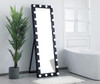 Elegant Decor MRE32471BK Brenda 24 inch by 71 inch plug in LED 5000K mirror in black