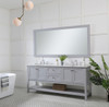 Elegant Decor VM27236GR Aqua rectangle vanity mirror 72 inch in Grey