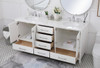 ELEGANT DECOR VF18872DWH 72 inch Double Bathroom Vanity in White