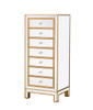 ELEGANT DECOR MF72047G Lingerie Chest 7 drawers 18in. W x 15in. D x 42in. H in gold