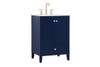 ELEGANT DECOR VF18024BL 24 inch Single Bathroom Vanity in Blue ELEGANT DECOR VF18024BL 24 inch Single Bathroom Vanity in Blue