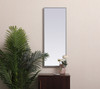 Elegant Decor MR41436GR Metal frame rectangle mirror 14 inch x 36 inch in Grey