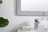 Elegant Decor VM21832GR Aqua rectangle vanity mirror 18 inch in Grey