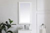 Elegant Decor VM21832WH Aqua rectangle vanity mirror 18 inch in White