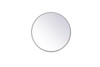 Elegant Decor MR4818S Metal frame round mirror 18 inch in silver