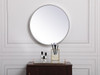 Elegant Decor MR4818S Metal frame round mirror 18 inch in silver