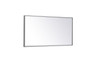 Elegant Decor MR41836GR Metal frame rectangle mirror 18 inch x 36 inch in Grey