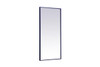 Elegant Decor MR41836BL Metal frame rectangle mirror 18 inch x 36 inch in Blue