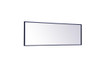 Elegant Decor MR4081BL Metal frame rectangle mirror 18x 60 inch in Blue