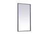 Elegant Decor MR42036BL Metal frame rectangle mirror 20 inch x 36 inch in Blue