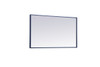 Elegant Decor MR42036BL Metal frame rectangle mirror 20 inch x 36 inch in Blue