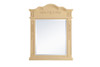 Elegant Decor VM32836LT Wood frame mirror 28 inch x 36 inch in Light Antique Beige