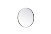 Elegant Decor MR4821S Metal frame round mirror 21 inch in silver