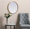 Elegant Decor MR4821BR Metal frame round mirror 21 inch in Brass Elegant Decor MR4821BR Metal frame round mirror 21 inch in Brass