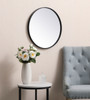 Elegant Decor MR4821BK Metal frame round mirror 21 inch in Black Elegant Decor MR4821BK Metal frame round mirror 21 inch in Black
