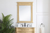 Elegant Decor VM12836LT Wood frame mirror 28 inch x 36 inch in Light Antique Beige