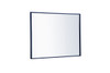 Elegant Decor MR4071BL Metal frame rectangle mirror 24x 32 inch in Blue