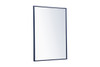 Elegant Decor MR4071BL Metal frame rectangle mirror 24x 32 inch in Blue