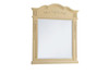 Elegant Decor VM3001LT Wood frame mirror 32 inch x 38 inch in Light Antique Beige