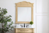 Elegant Decor VM3001LT Wood frame mirror 32 inch x 38 inch in Light Antique Beige