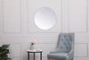 Elegant Decor MR401924 Gracin Round Mirror 24 inch in Clear