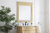 Elegant Decor VM13236LT Wood frame mirror 32 inch x 36 inch in Light Antique Beige