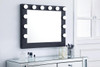 Elegant Decor MRE33226BK Brenda 32 inch by 26 inch plug in LED 5000K mirror in black