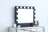 Elegant Decor MRE33226BK Brenda 32 inch by 26 inch plug in LED 5000K mirror in black