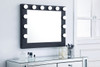 Elegant Decor MRE33226BK Brenda 32 inch by 26 inch plug in LED 5000K mirror in black