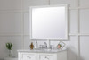 Elegant Decor VM23036WH Aqua rectangle vanity mirror 30 inch in White