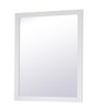 Elegant Decor VM23036WH Aqua rectangle vanity mirror 30 inch in White