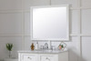 Elegant Decor VM23036WH Aqua rectangle vanity mirror 30 inch in White