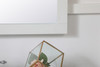 Elegant Decor VM23036WH Aqua rectangle vanity mirror 30 inch in White